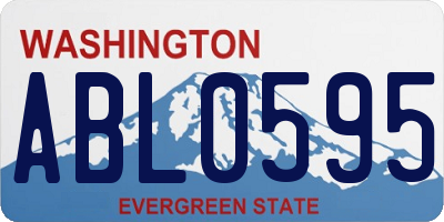 WA license plate ABL0595
