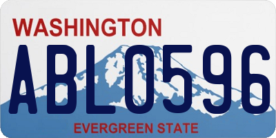 WA license plate ABL0596