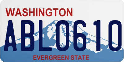 WA license plate ABL0610