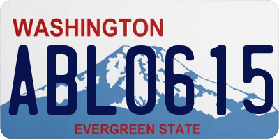 WA license plate ABL0615