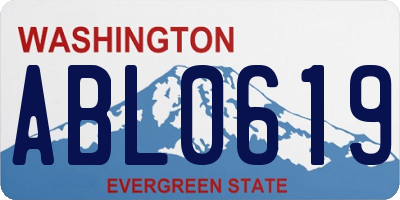 WA license plate ABL0619