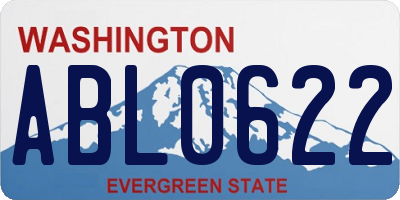 WA license plate ABL0622