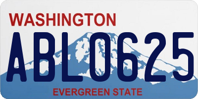 WA license plate ABL0625
