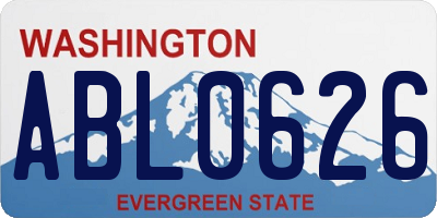 WA license plate ABL0626