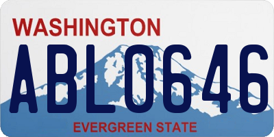 WA license plate ABL0646