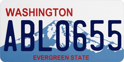 WA license plate ABL0655