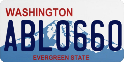 WA license plate ABL0660