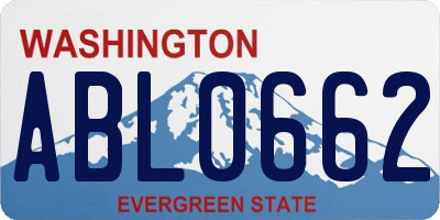 WA license plate ABL0662