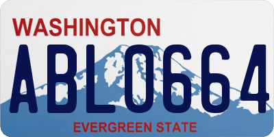 WA license plate ABL0664