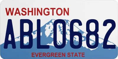 WA license plate ABL0682