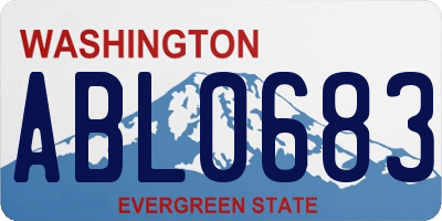 WA license plate ABL0683
