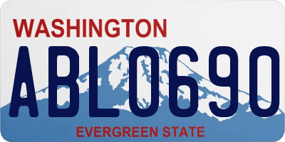 WA license plate ABL0690