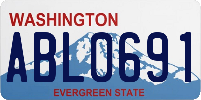 WA license plate ABL0691