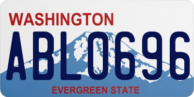 WA license plate ABL0696