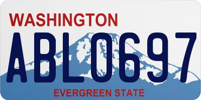 WA license plate ABL0697