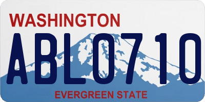 WA license plate ABL0710
