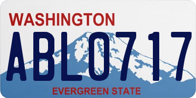 WA license plate ABL0717