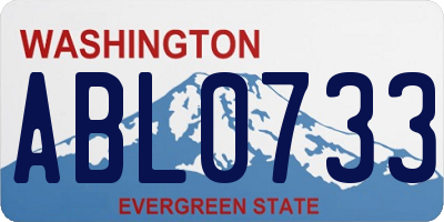 WA license plate ABL0733
