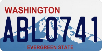 WA license plate ABL0741