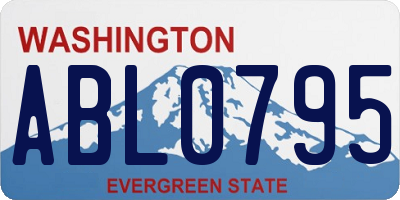 WA license plate ABL0795