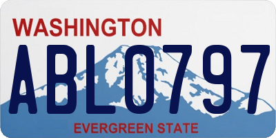 WA license plate ABL0797