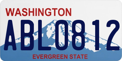 WA license plate ABL0812