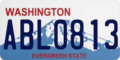 WA license plate ABL0813