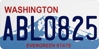 WA license plate ABL0825