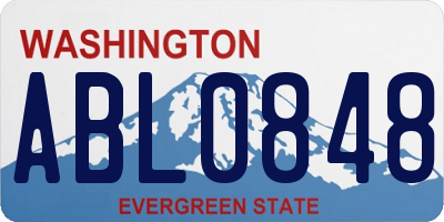 WA license plate ABL0848