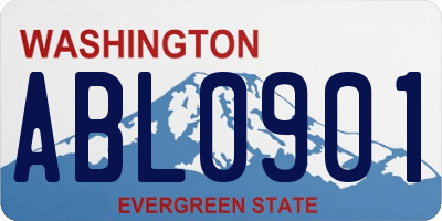 WA license plate ABL0901