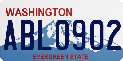WA license plate ABL0902