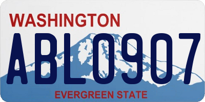 WA license plate ABL0907