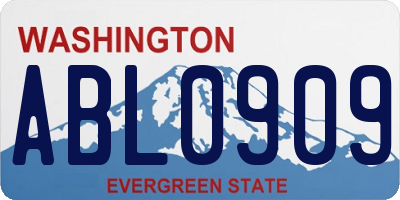 WA license plate ABL0909