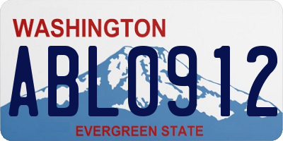 WA license plate ABL0912