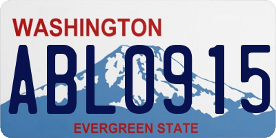WA license plate ABL0915