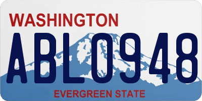 WA license plate ABL0948