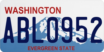 WA license plate ABL0952