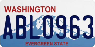 WA license plate ABL0963