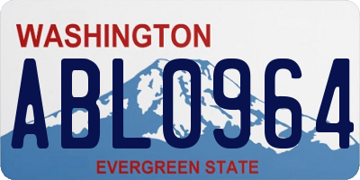 WA license plate ABL0964