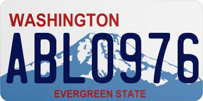 WA license plate ABL0976