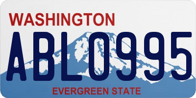 WA license plate ABL0995