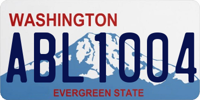WA license plate ABL1004
