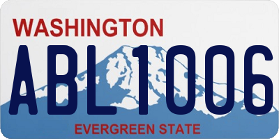 WA license plate ABL1006