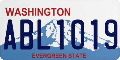 WA license plate ABL1019
