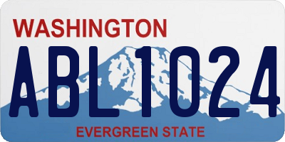 WA license plate ABL1024