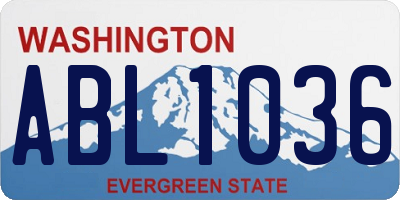 WA license plate ABL1036