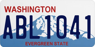 WA license plate ABL1041
