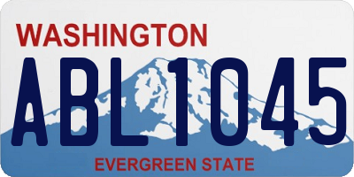 WA license plate ABL1045