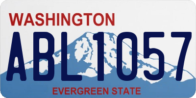 WA license plate ABL1057