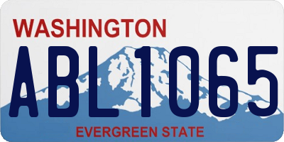 WA license plate ABL1065